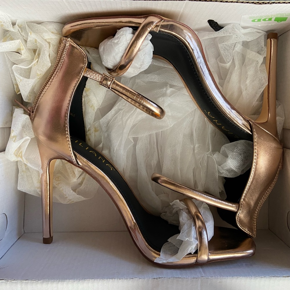 Rose gold heels
